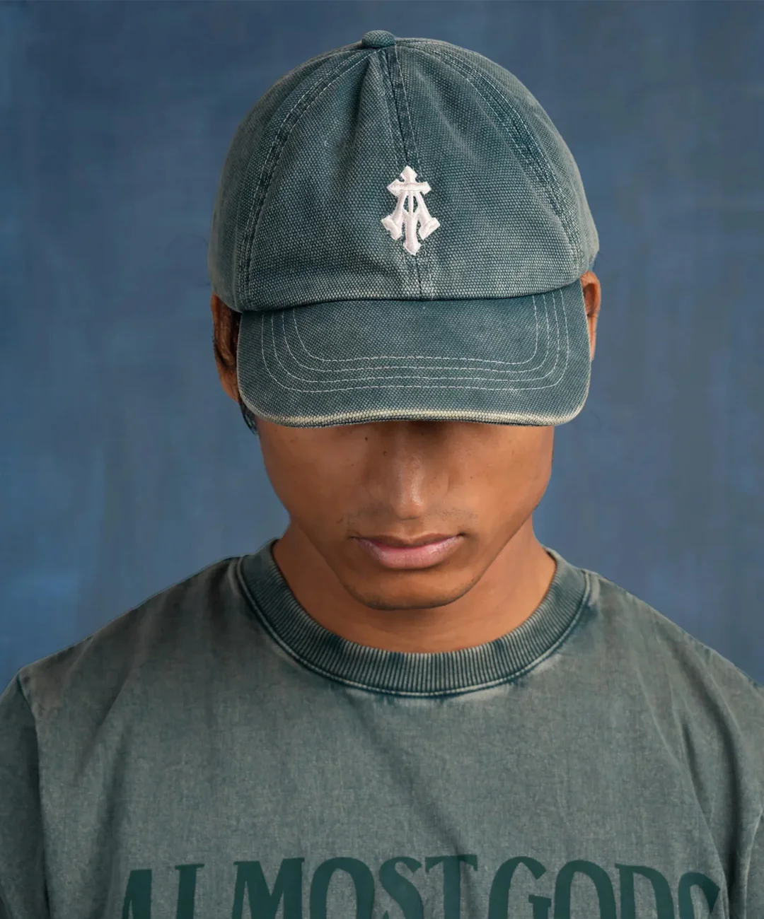 ALMOST GODS | STONEWASHED GOTHIC RELAXED TEE { PINE - Image 5