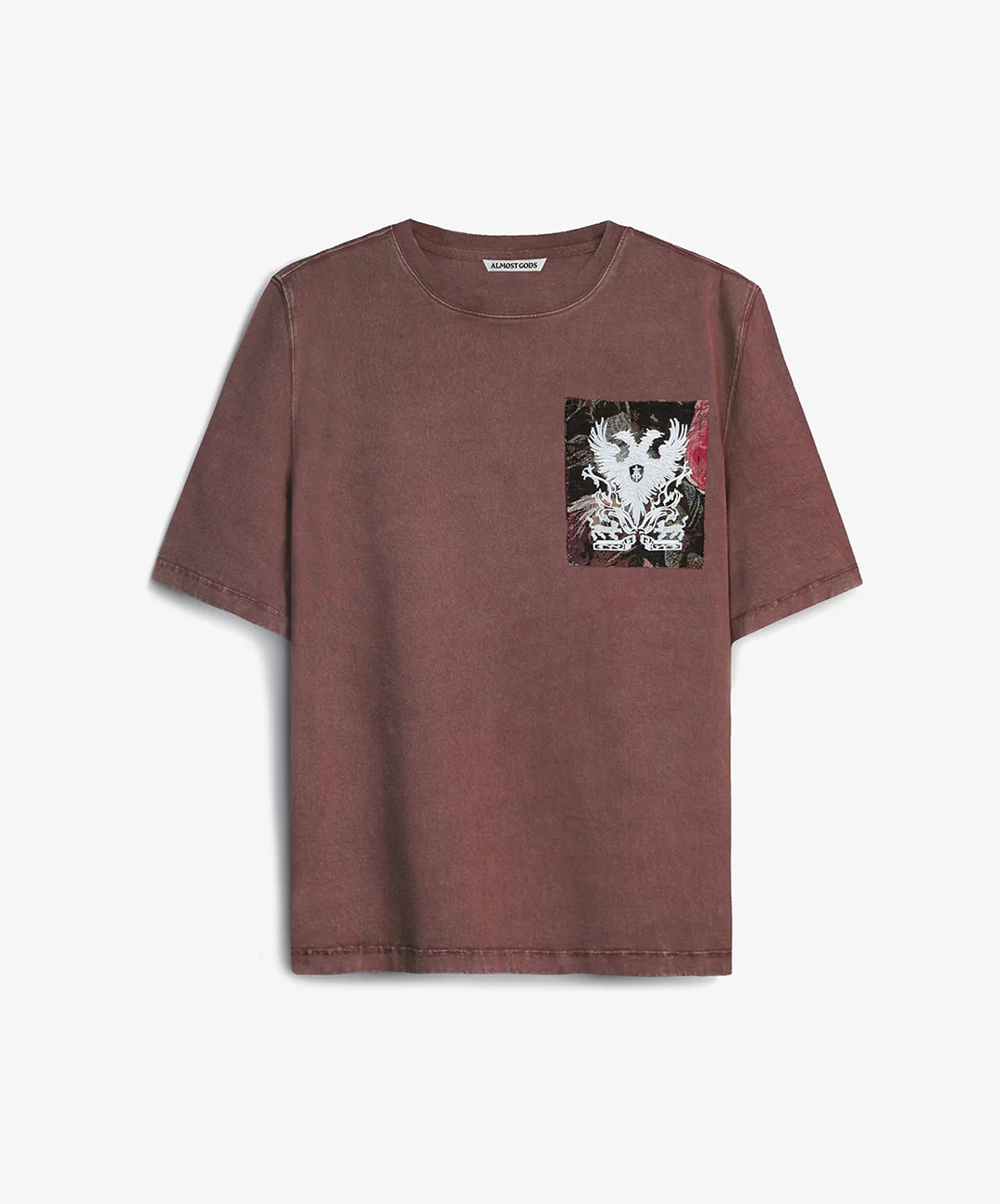 ALMOST GODS | TEMPLAR JACQUARD BOXY TEE { PLUM - Image 3