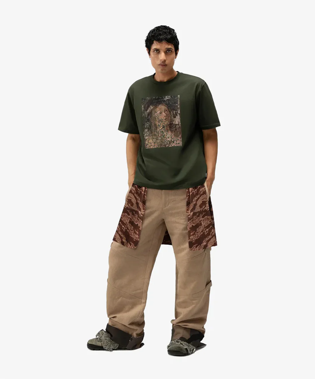 ALMOST GODS | VANDAL RELAXED TEE { OLIVE - Image 5