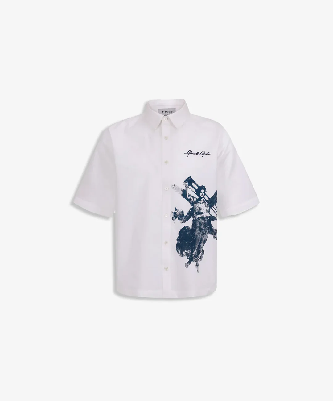 ALMOST GODS | VICTORIA FRESCO RELAXED SHIRT { WHITE