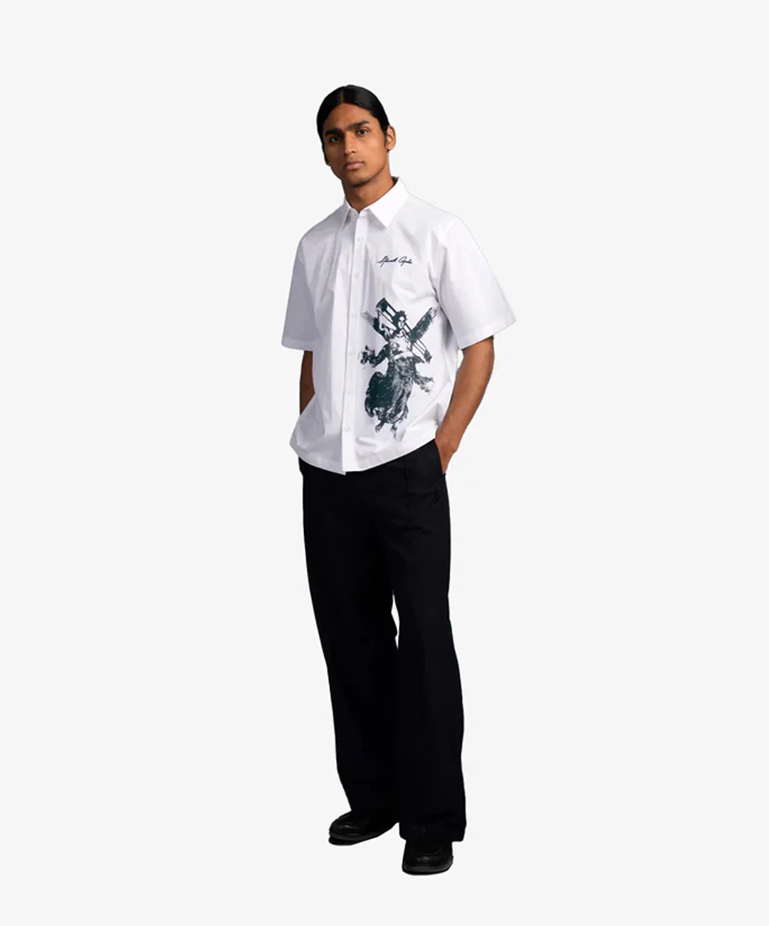 ALMOST GODS | VICTORIA FRESCO RELAXED SHIRT { WHITE - Image 7