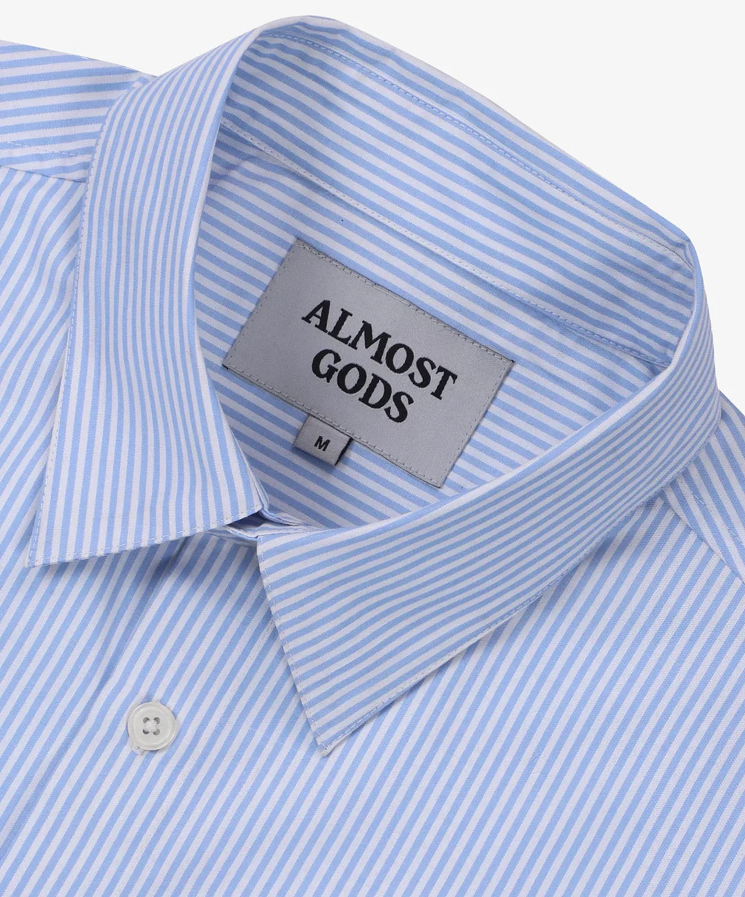 ALMOST GODS | VICTORIA FRESCO SHIRT IN BENGAL STRIPES { BLUE/WHITE - Image 4