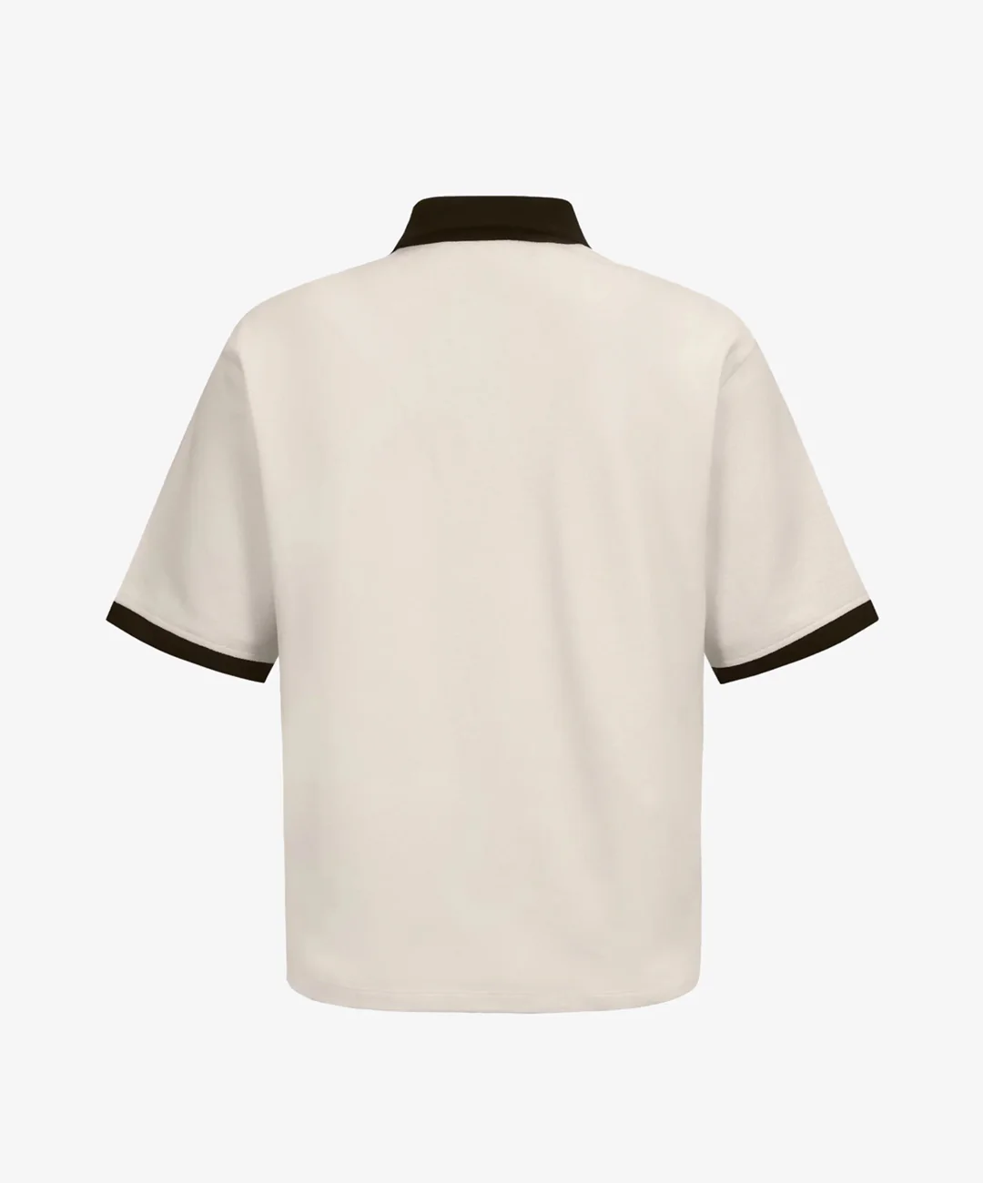 ALMOST GODS | ZODIAC RELAXED POLO { OFF WHITE - Image 3