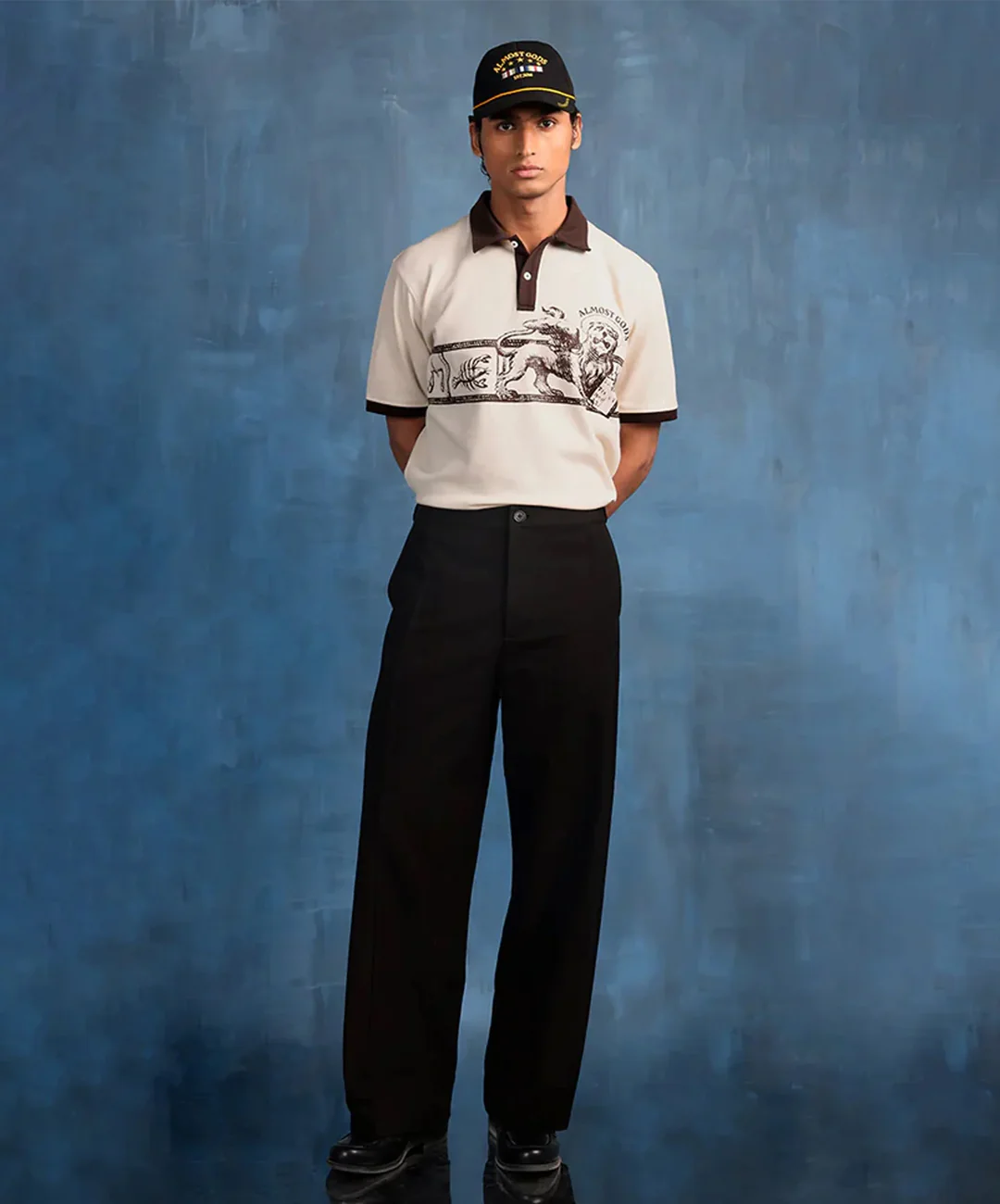 ALMOST GODS | ZODIAC RELAXED POLO { OFF WHITE - Image 5