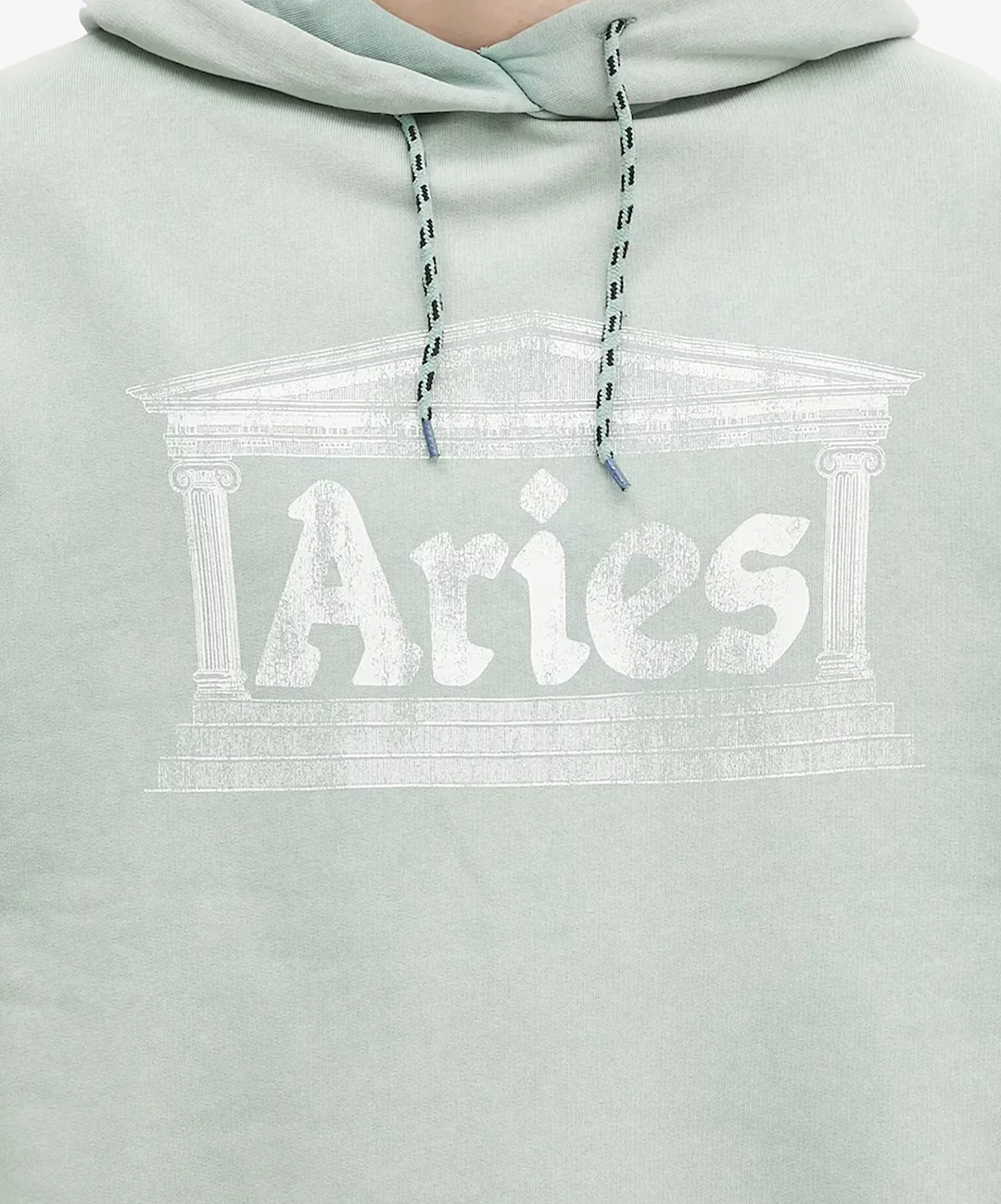 Aries | AGED ANCIENT COLUMN HOODIE { GREEN - Image 4