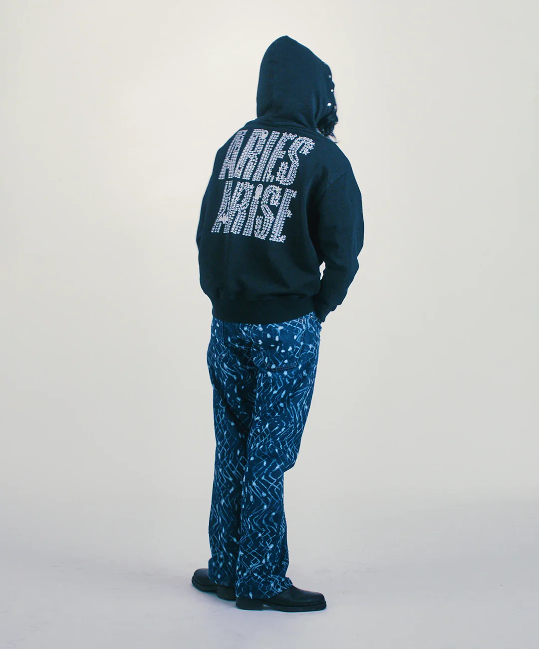 Aries | FADED STUDMEGGEDON HOODIE { BLACK - Image 7