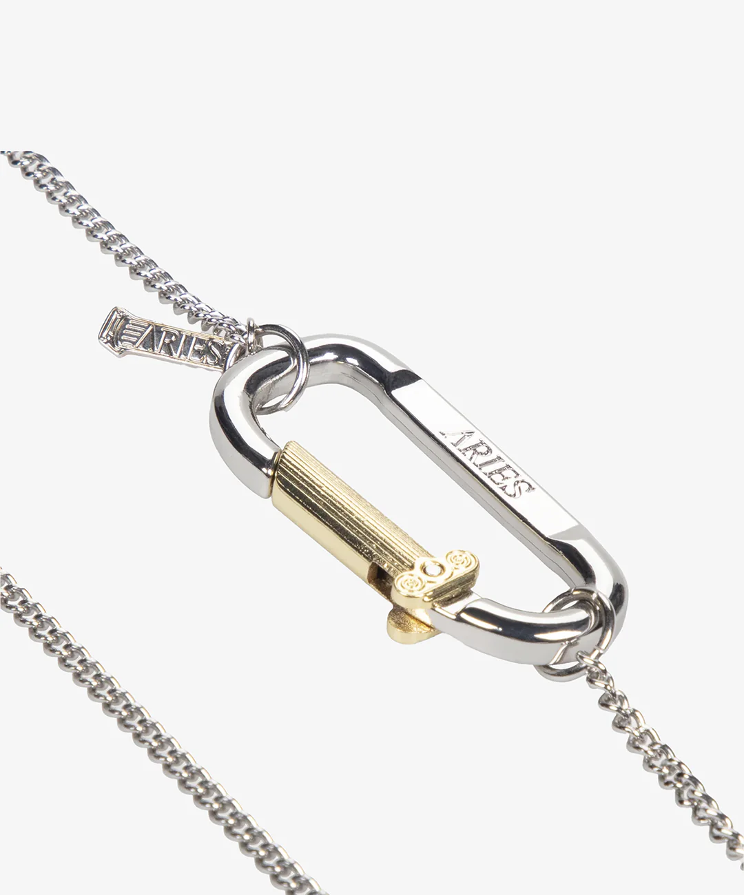 Aries | MINI CARABINER CHAIN NECKLACE { SILVER - Image 2