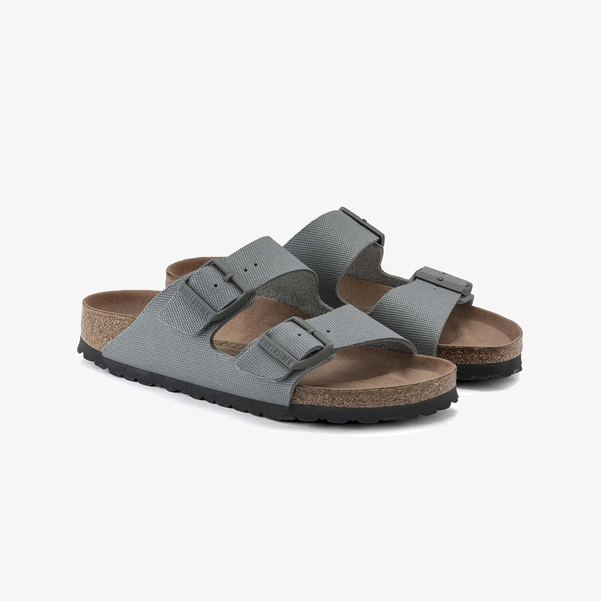 Birkenstock | ARIZONA VEGAN MEN TEXTILE { GRAY/STONE COIN - Image 3