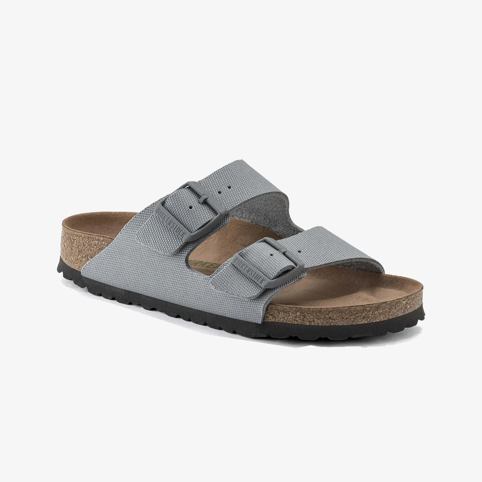 Birkenstock | ARIZONA VEGAN MEN TEXTILE { GRAY/STONE COIN - Image 4