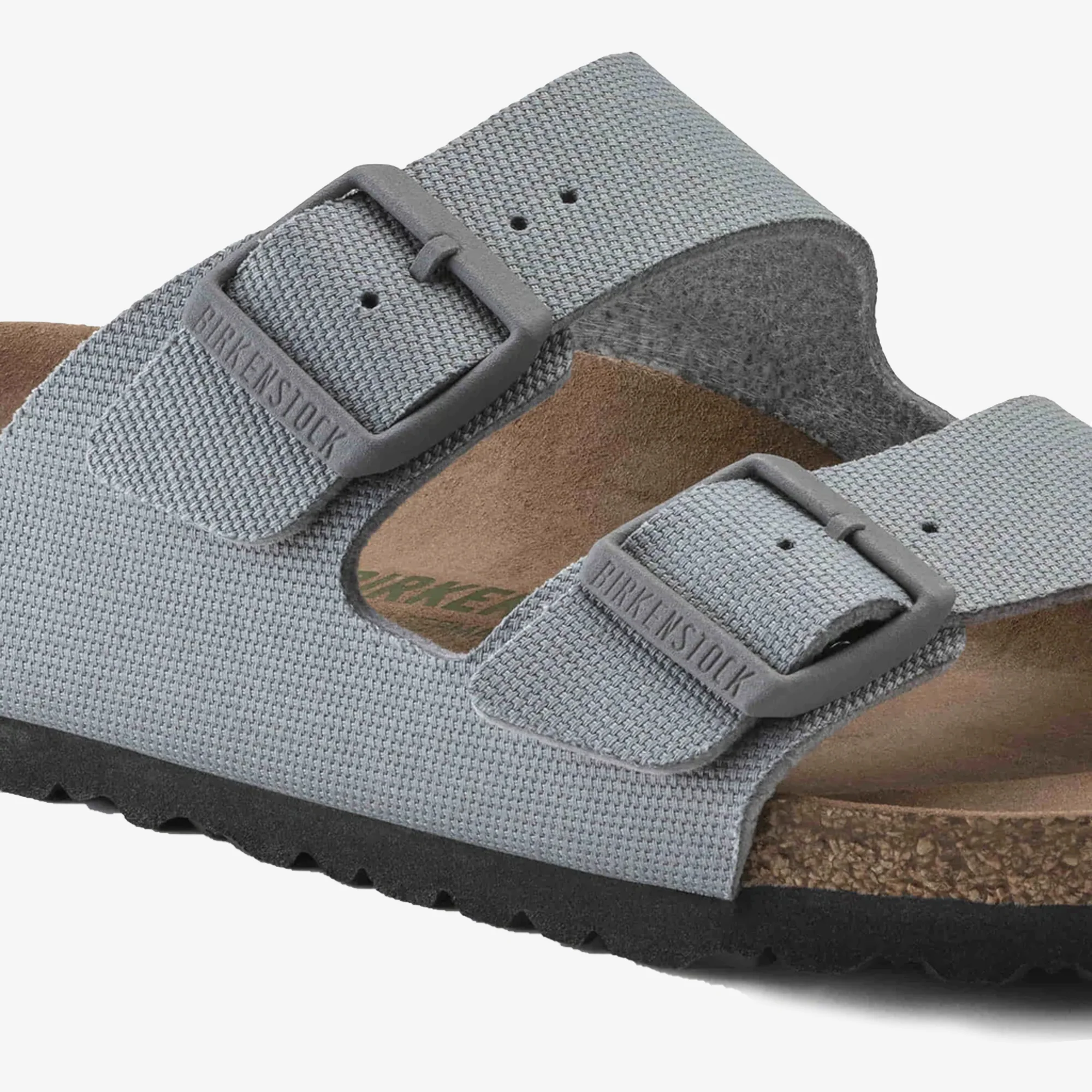 Birkenstock | ARIZONA VEGAN MEN TEXTILE { GRAY/STONE COIN - Image 5