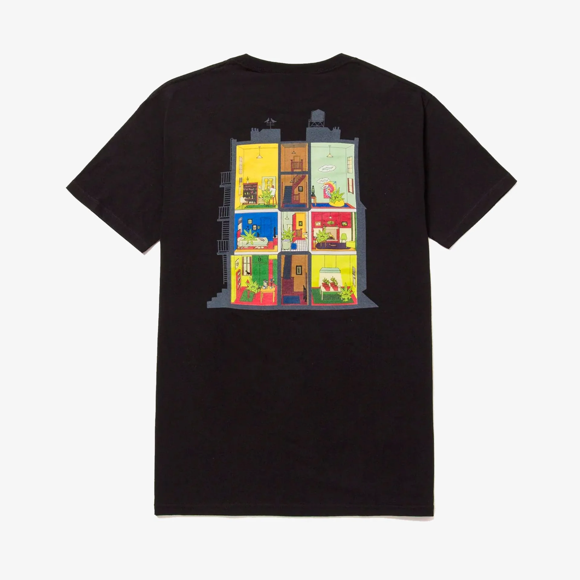 HUF | AT HOME S/S TEE { BLACK - Image 2