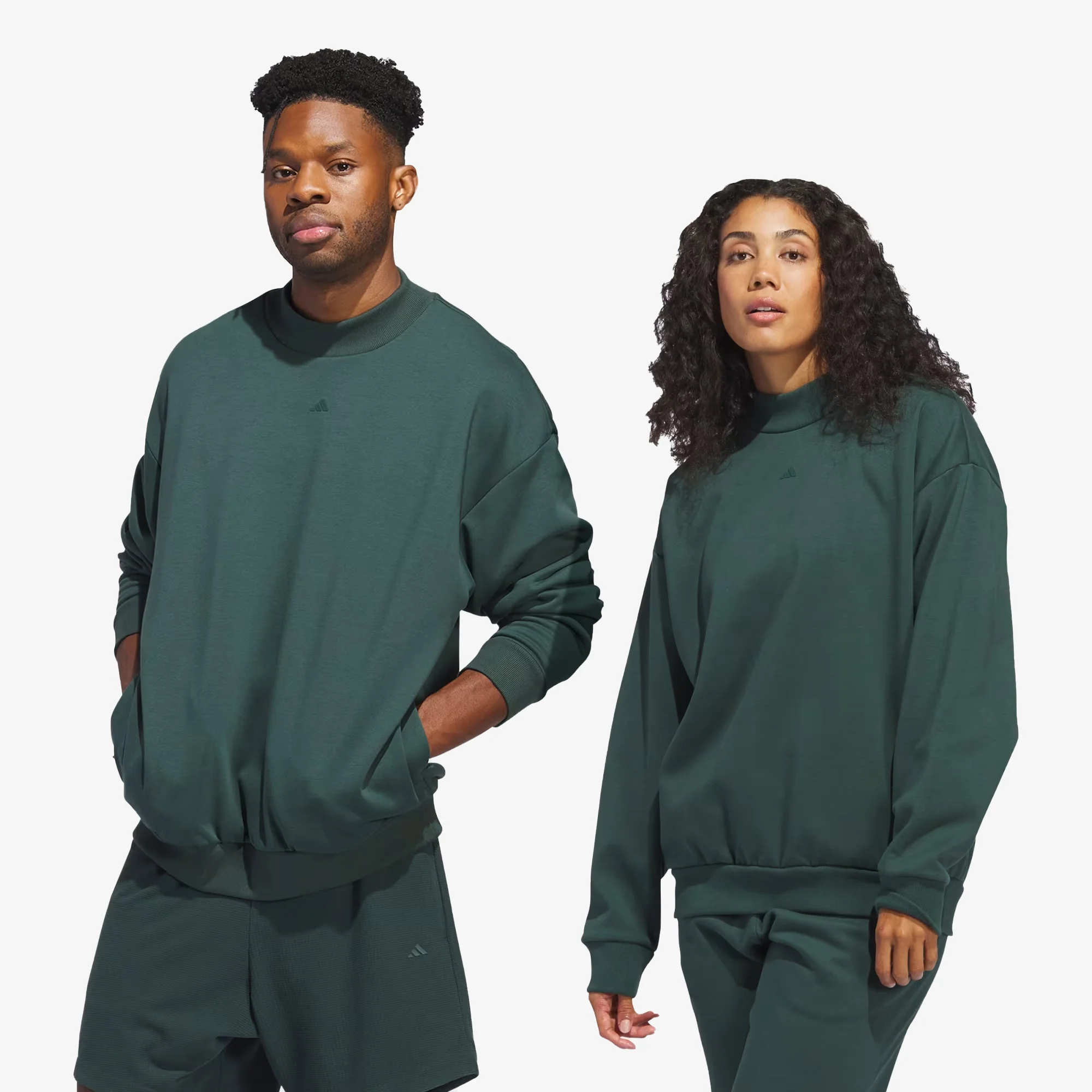 Adidas Originals | BASKETBALL CREW SWEATSHIRT { MINERAL GREEN - Image 4
