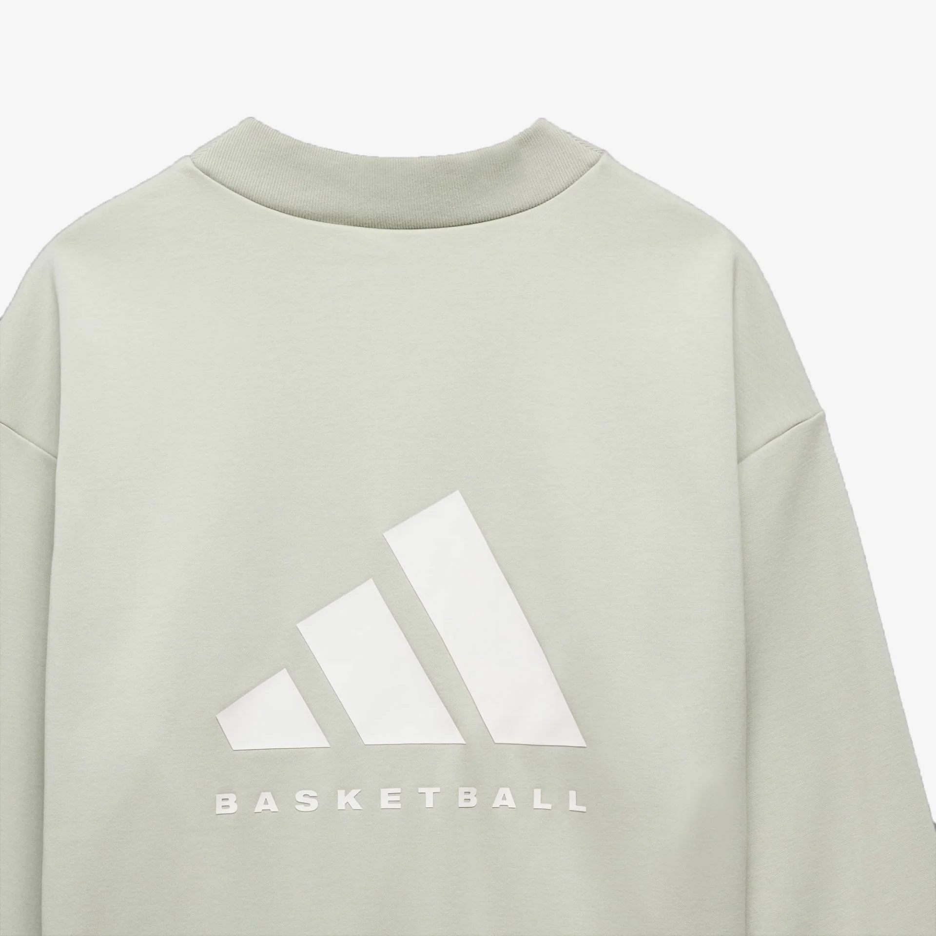 Adidas | BASKETBALL CREW SWEATSHIRT { HALO GREEN - Image 5