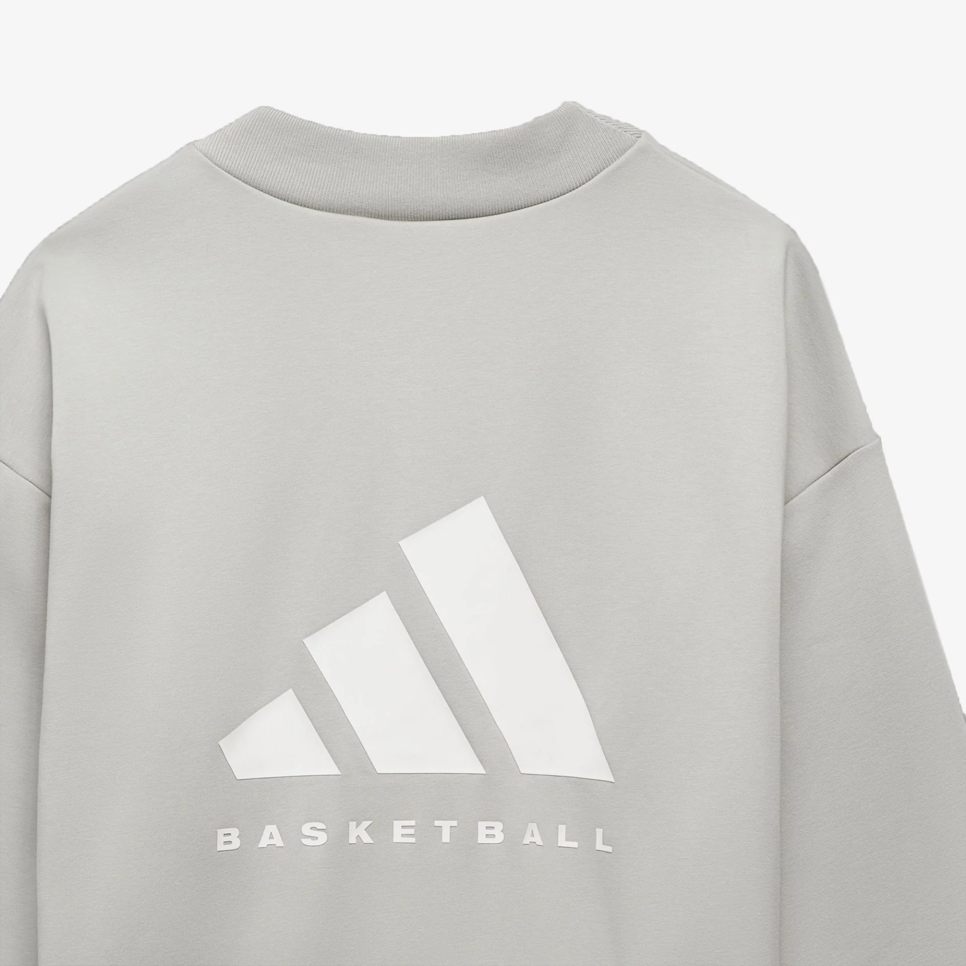 Adidas | BASKETBALL CREW SWEATSHIRT { METAL GREY - Image 4