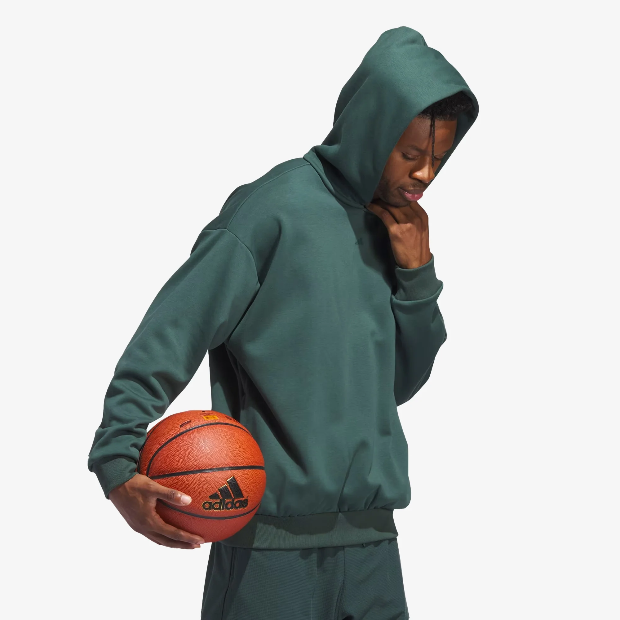 Adidas Originals | BASKETBALL HOODIE { MINERAL GREEN - Image 3