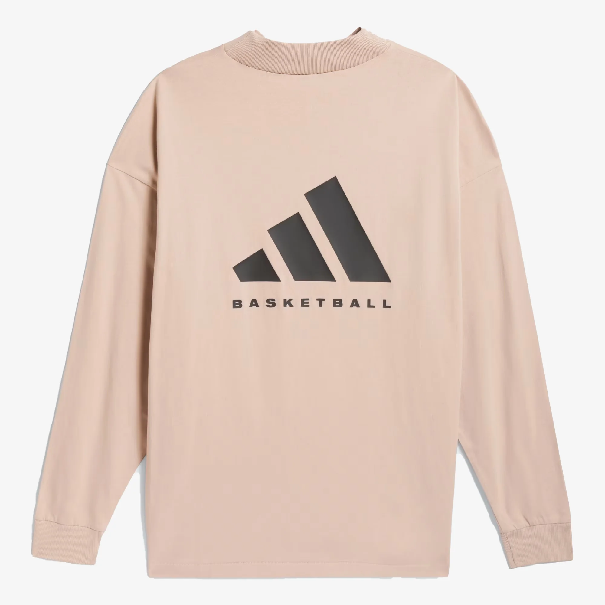 Adidas | BASKETBALL LONG SLEEVE TEE  { ASH PEARL - Image 2