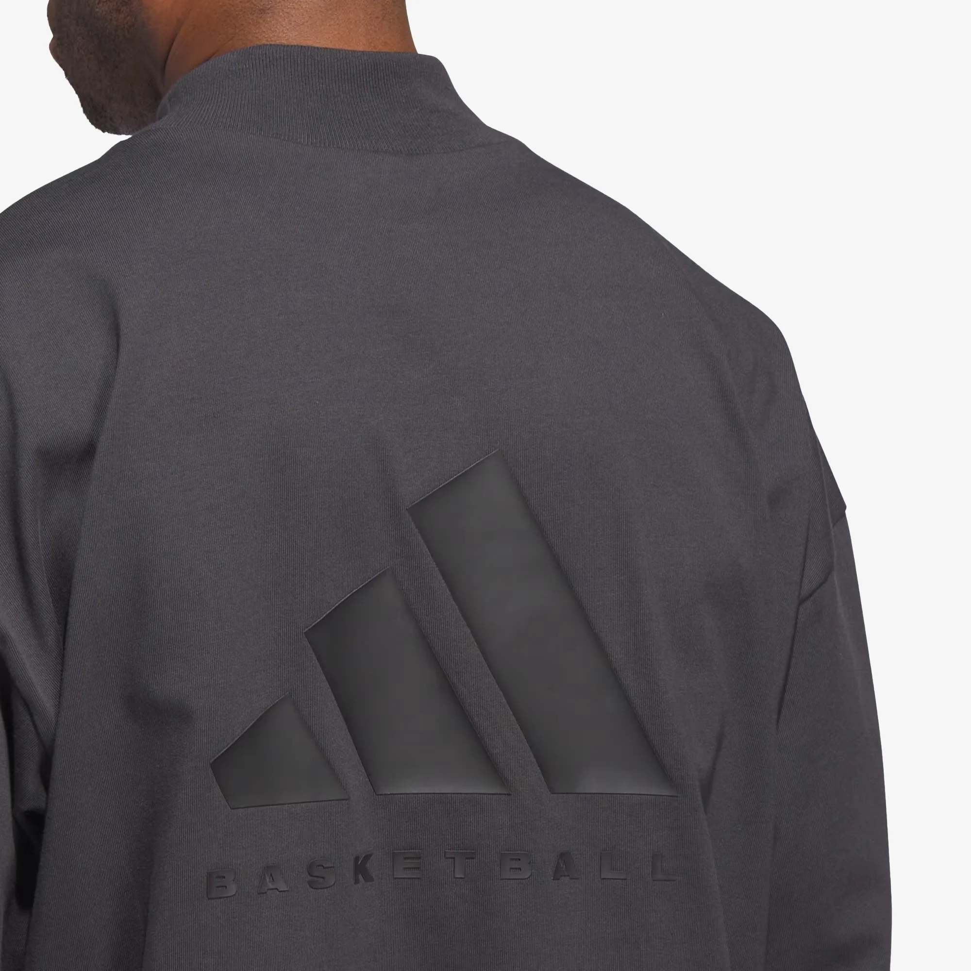 Adidas | BASKETBALL LONG SLEEVE TEE { CARBON - Image 7