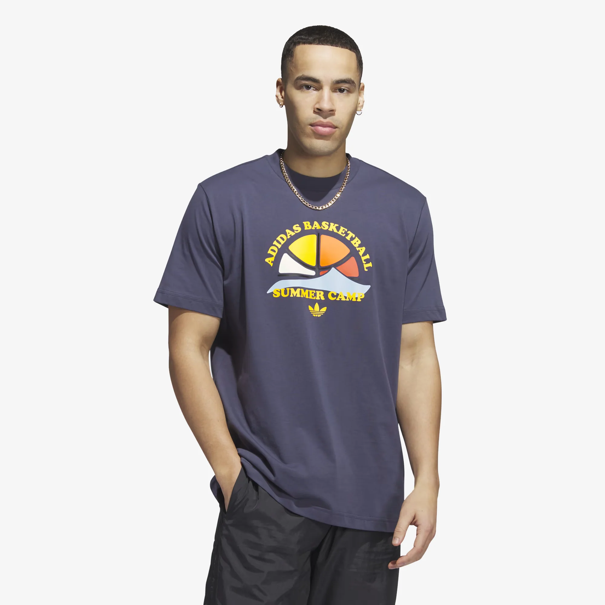 Adidas Originals | BASKETBALL SHORT SLEEVE TEE { SHADOW NAVY