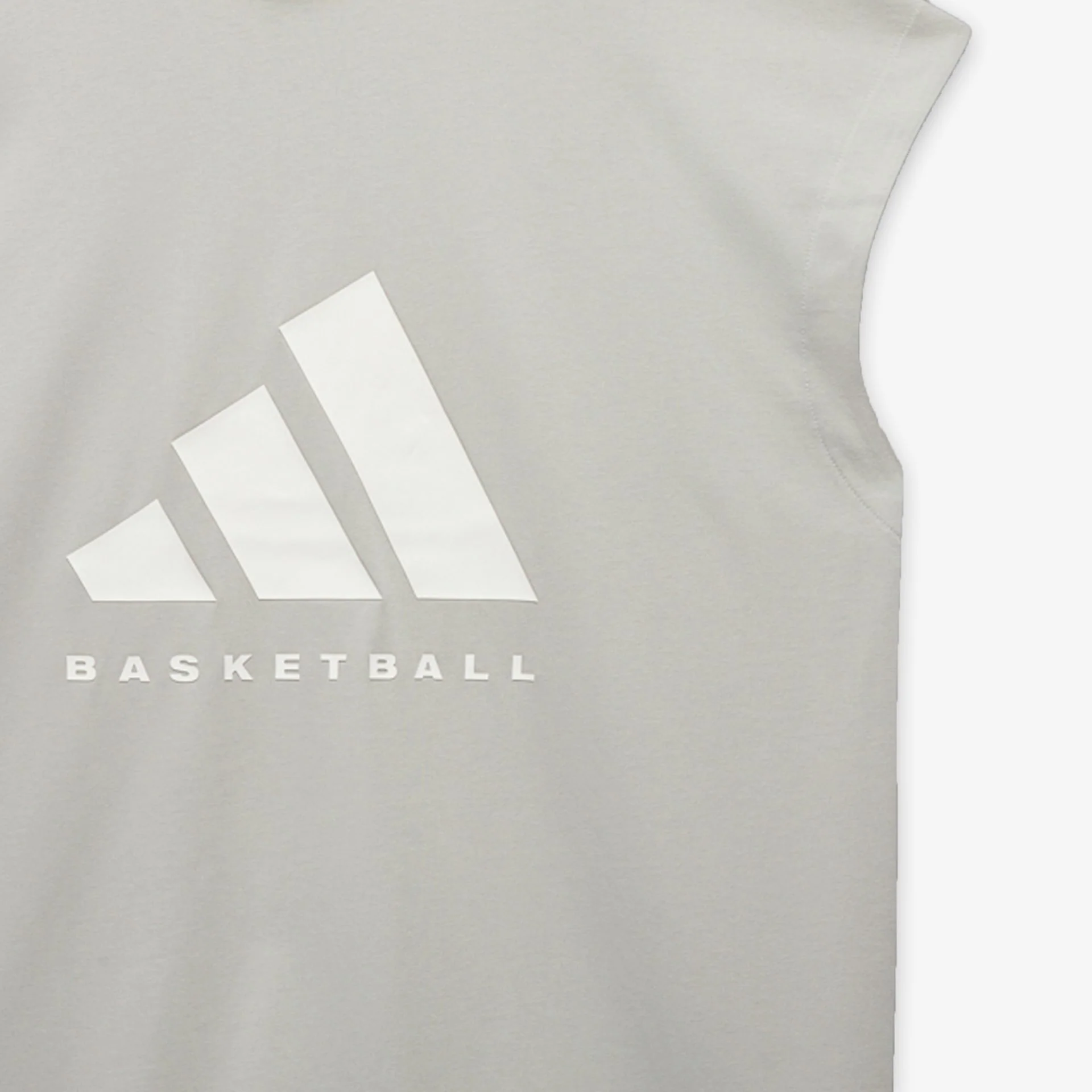 Adidas | BASKETBALL SLEEVELESS TEE  { METAL GREY - Image 2