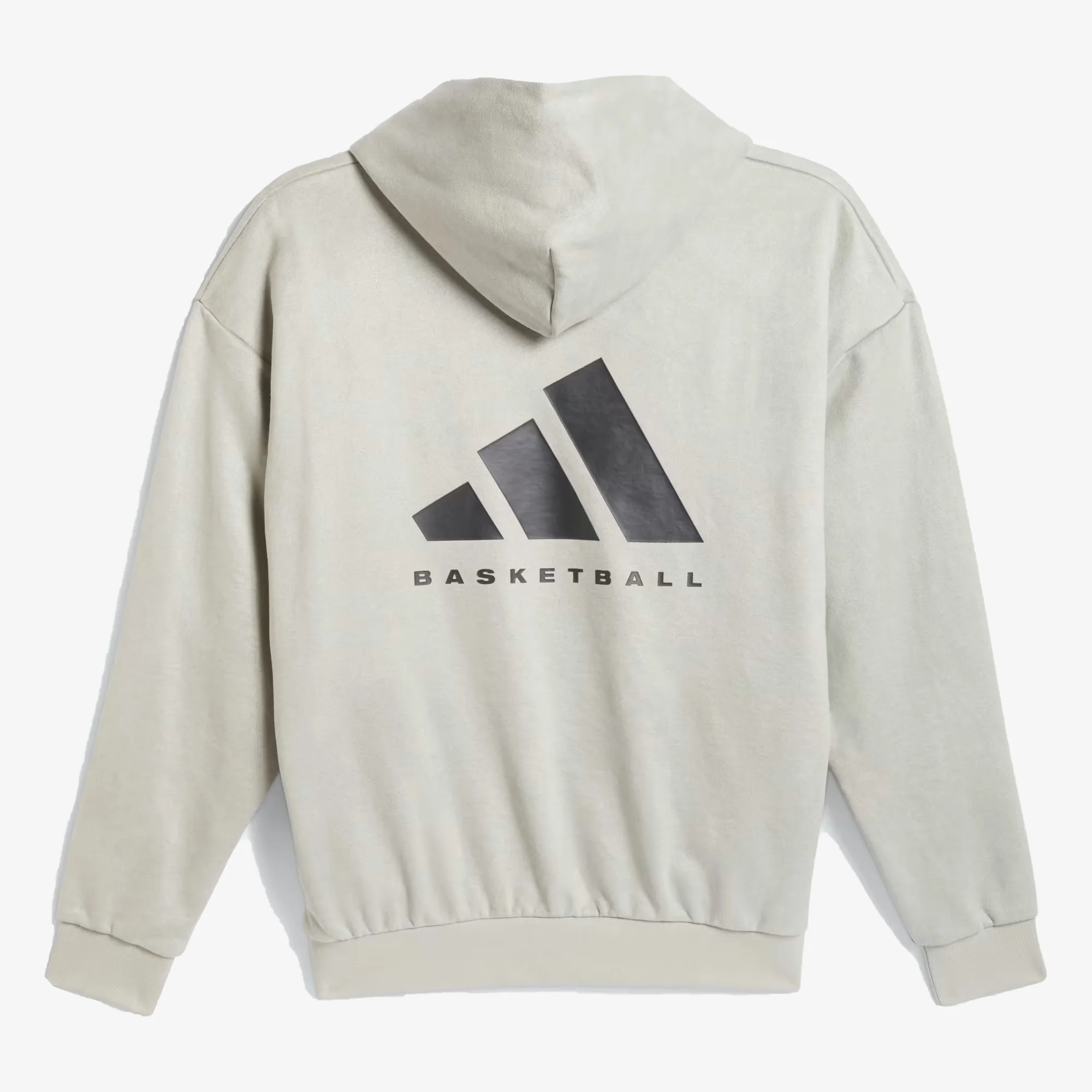 Adidas Originals | BASKETBALL SUEDED HOODIE { SESAME - Image 2