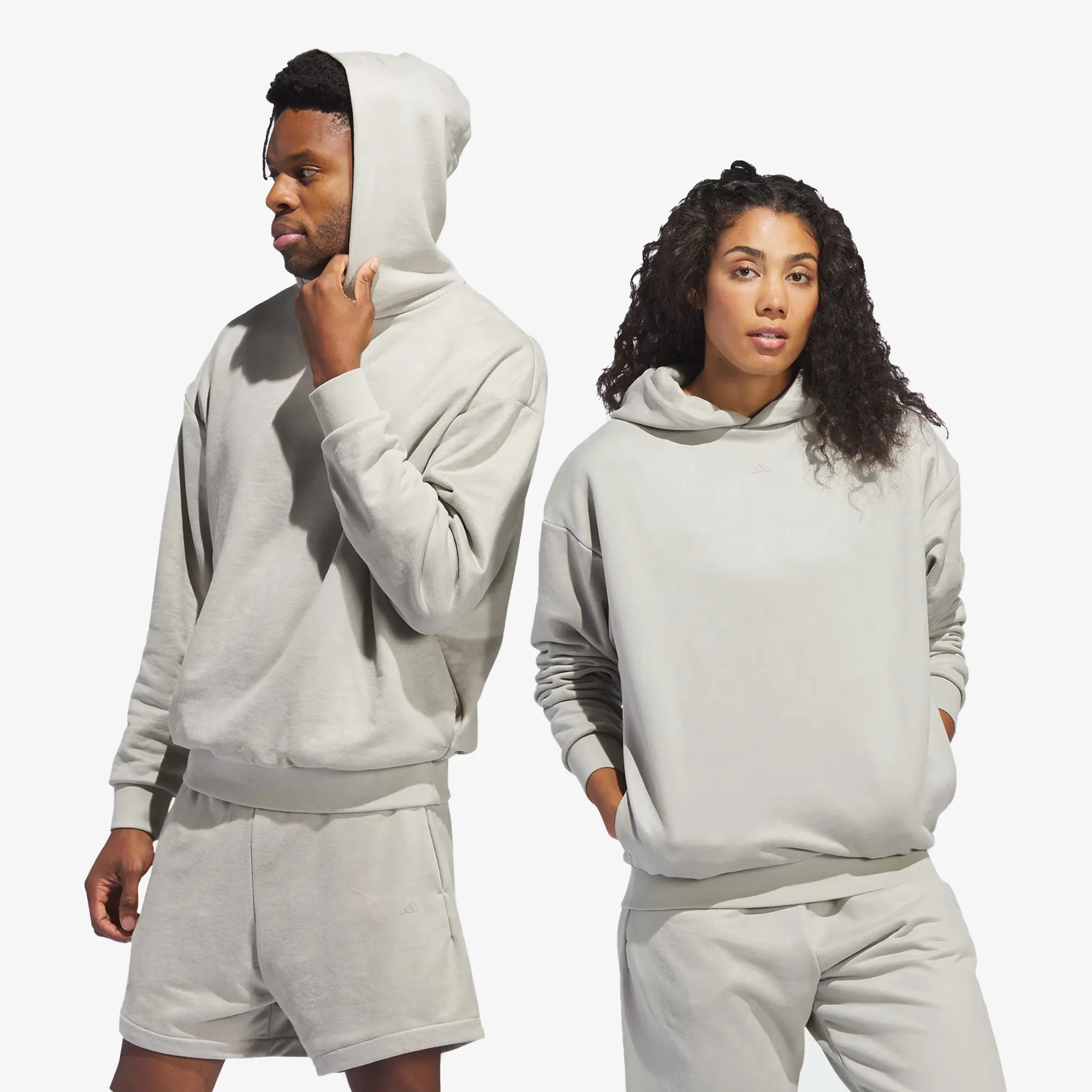 Adidas Originals | BASKETBALL SUEDED HOODIE { SESAME - Image 4