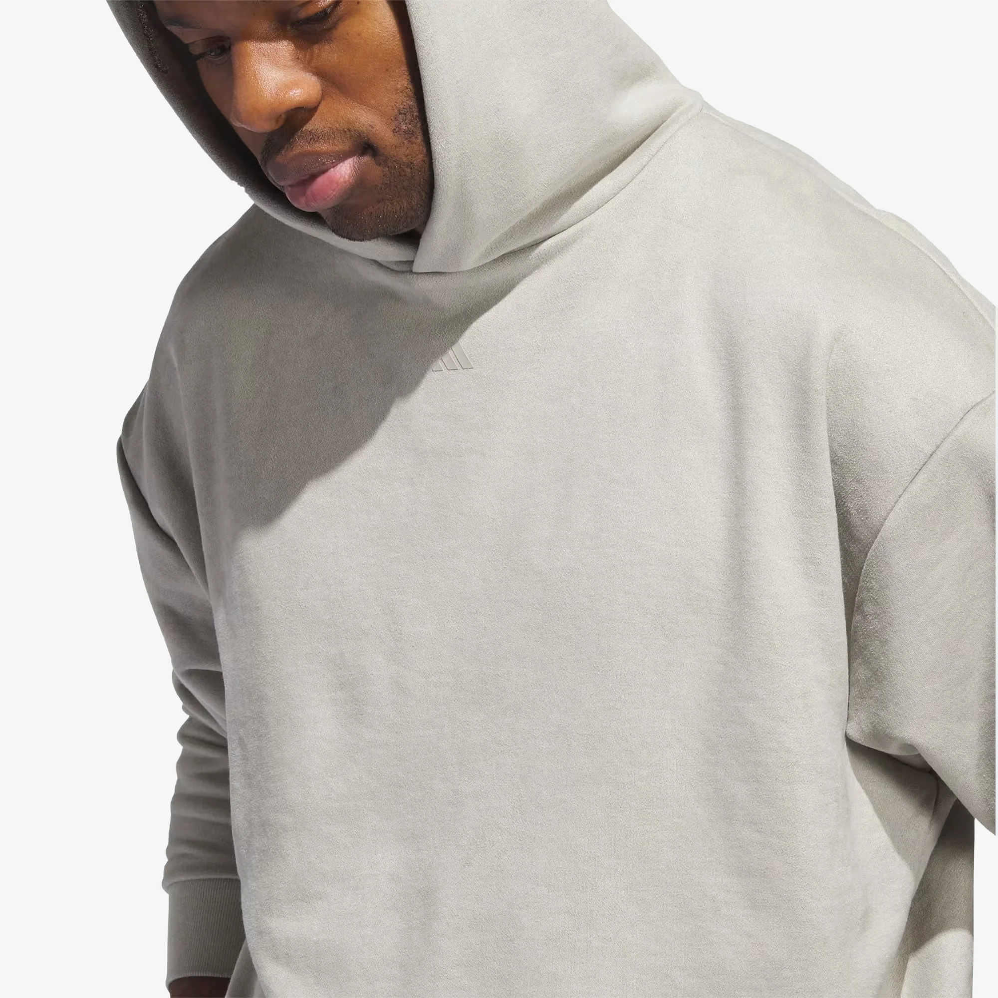Adidas Originals | BASKETBALL SUEDED HOODIE { SESAME - Image 5