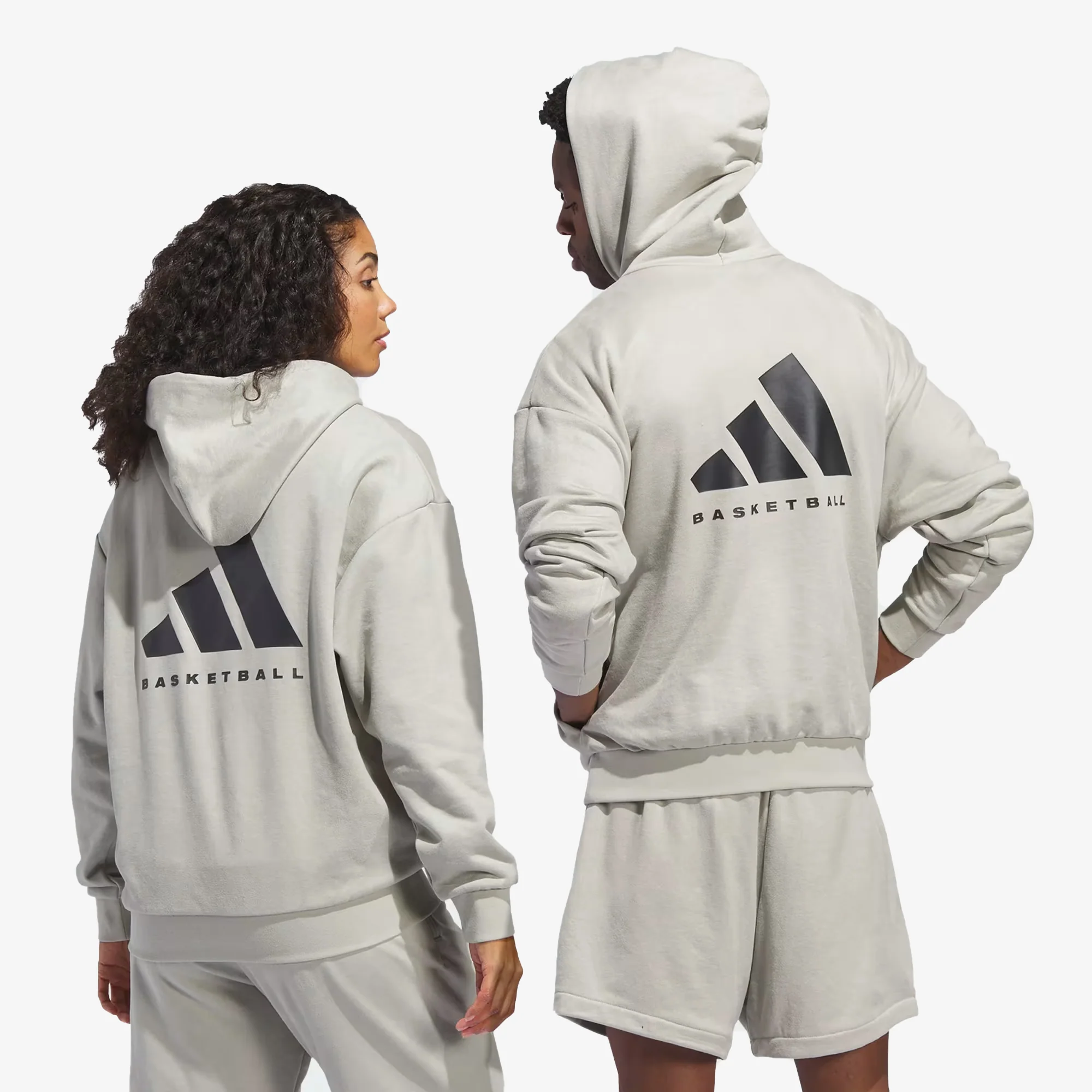 Adidas Originals | BASKETBALL SUEDED HOODIE { SESAME - Image 6