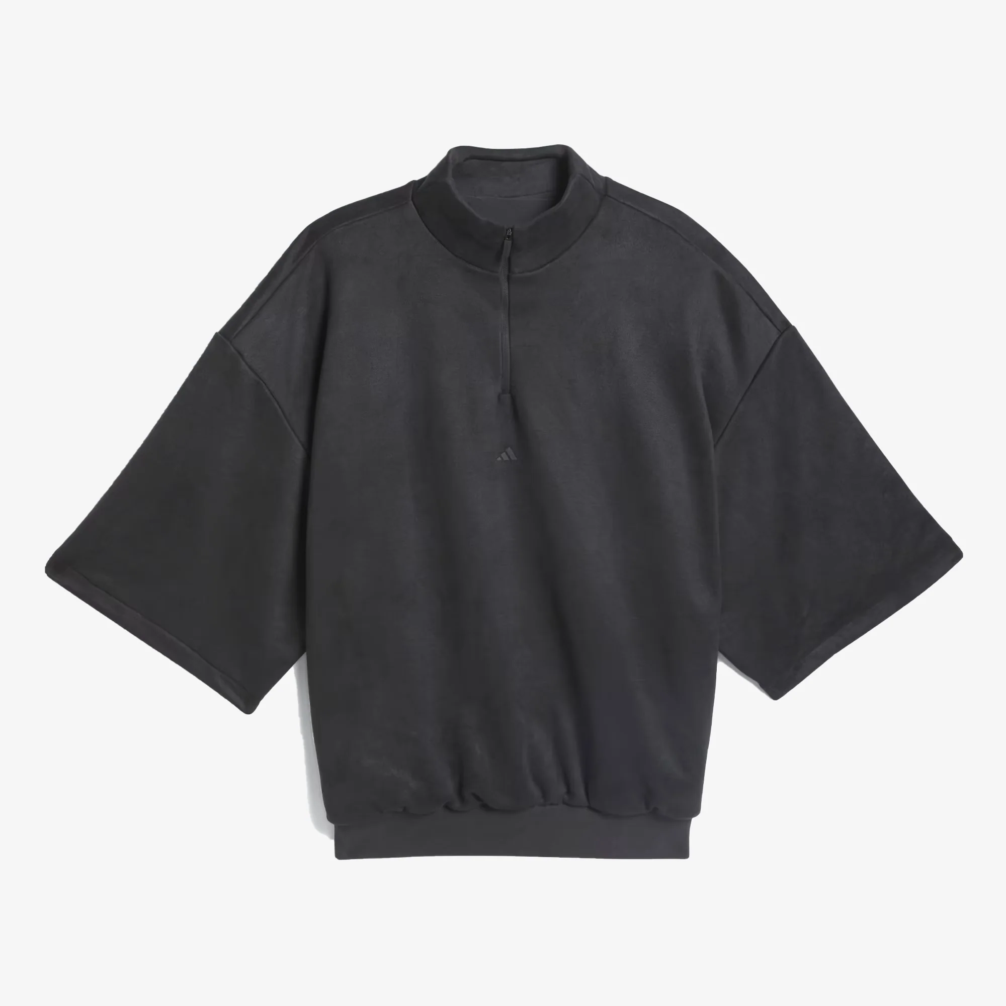 Adidas Originals | BASKETBALL SUEDED 3/4 HALF-ZIP SWEATSHIRT { CARBON