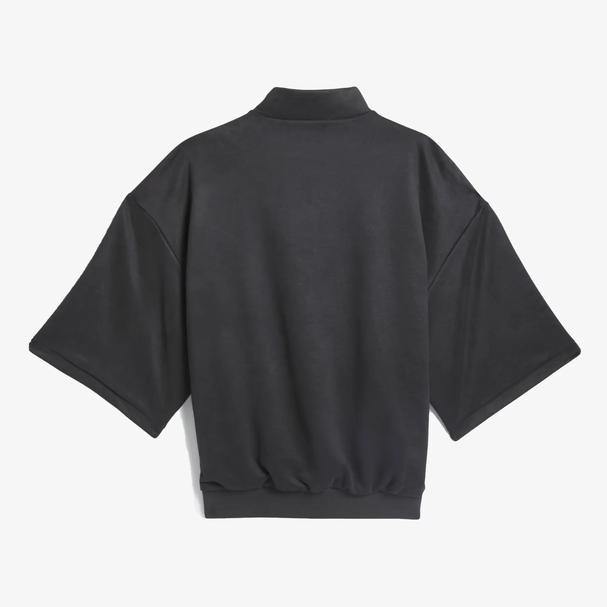 Adidas Originals | BASKETBALL SUEDED 3/4 HALF-ZIP SWEATSHIRT { CARBON - Image 2