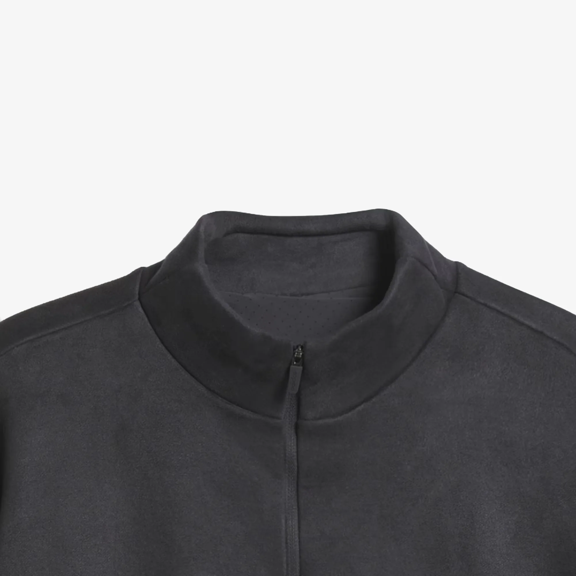 Adidas Originals | BASKETBALL SUEDED 3/4 HALF-ZIP SWEATSHIRT { CARBON - Image 6