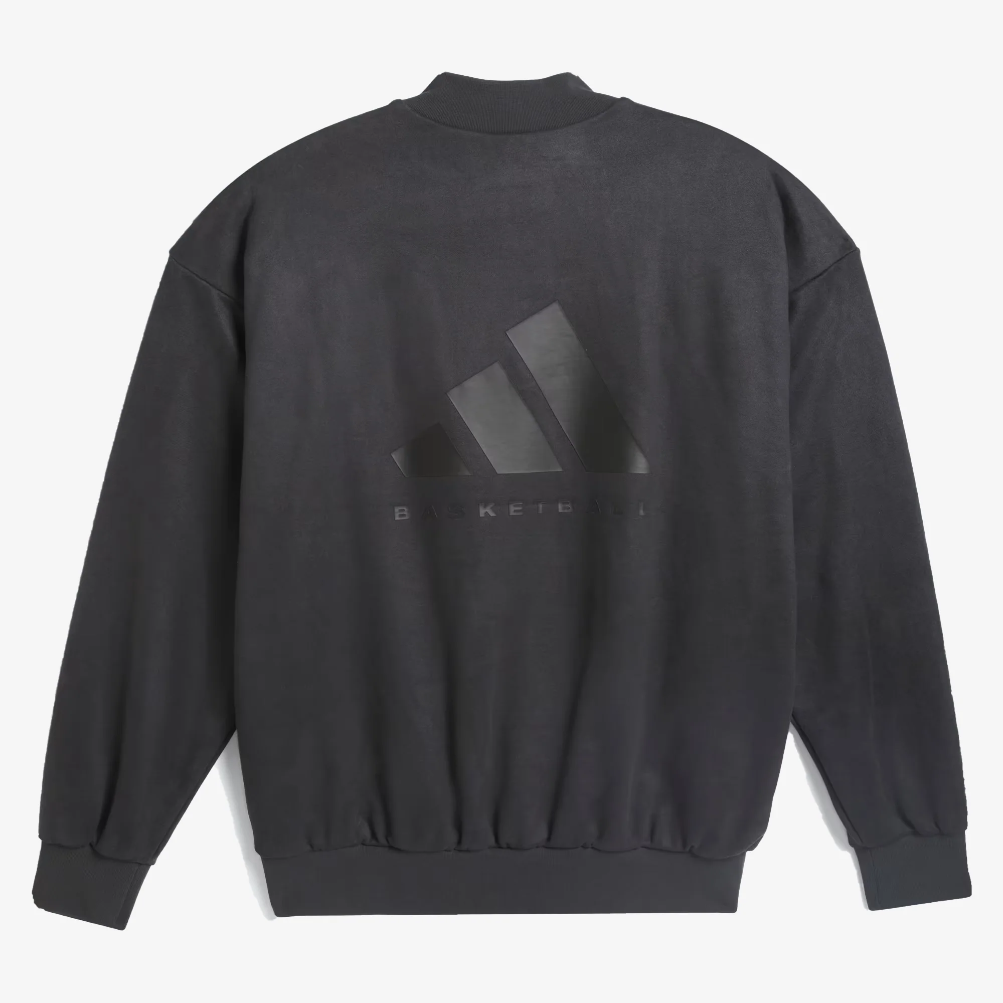 Adidas Originals | BASKETBALL SUEDED CREW SWEATSHIRT { CARBON - Image 2