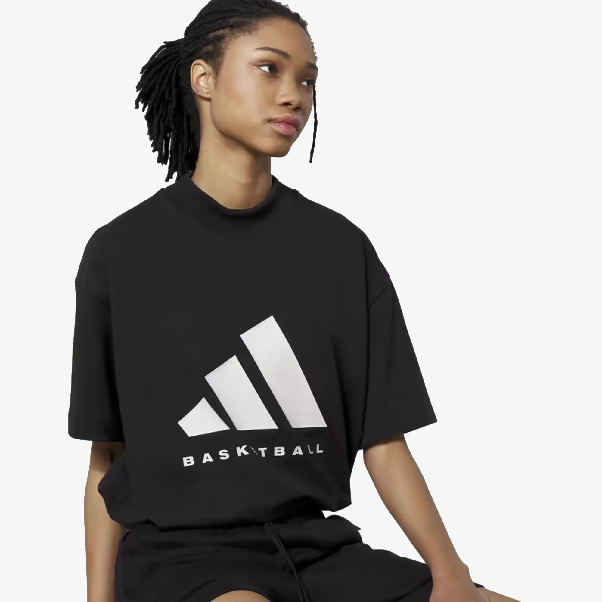Adidas Originals | BASKETBALL T-SHIRT  { BLACK - Image 3
