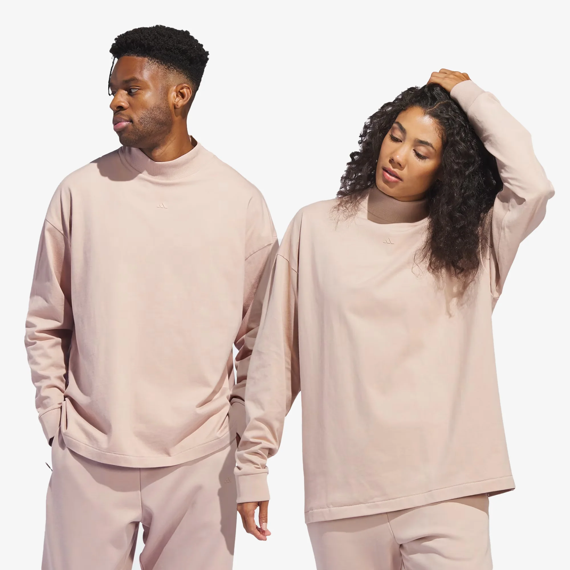 Adidas | BASKETBALL TEE  { ASH PEARL - Image 4