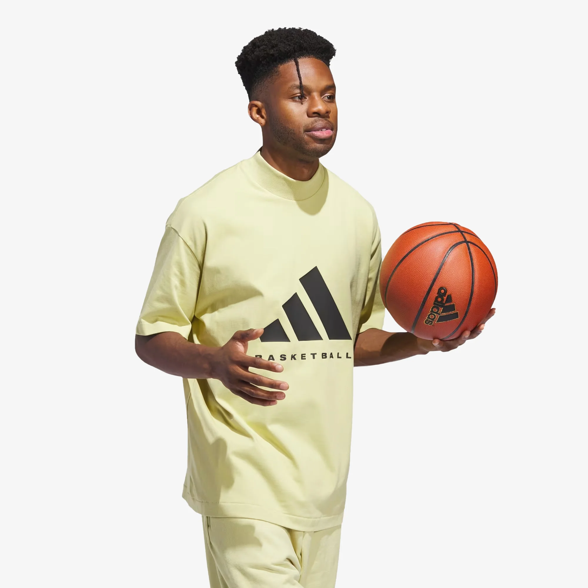 Adidas | BASKETBALL TEE { HALO GOLD/HALO GOLD - Image 3