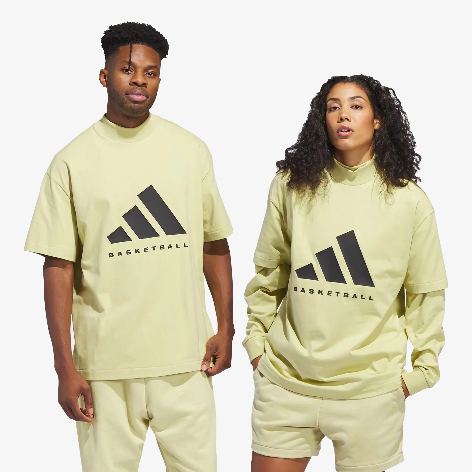Adidas | BASKETBALL TEE { HALO GOLD/HALO GOLD - Image 4