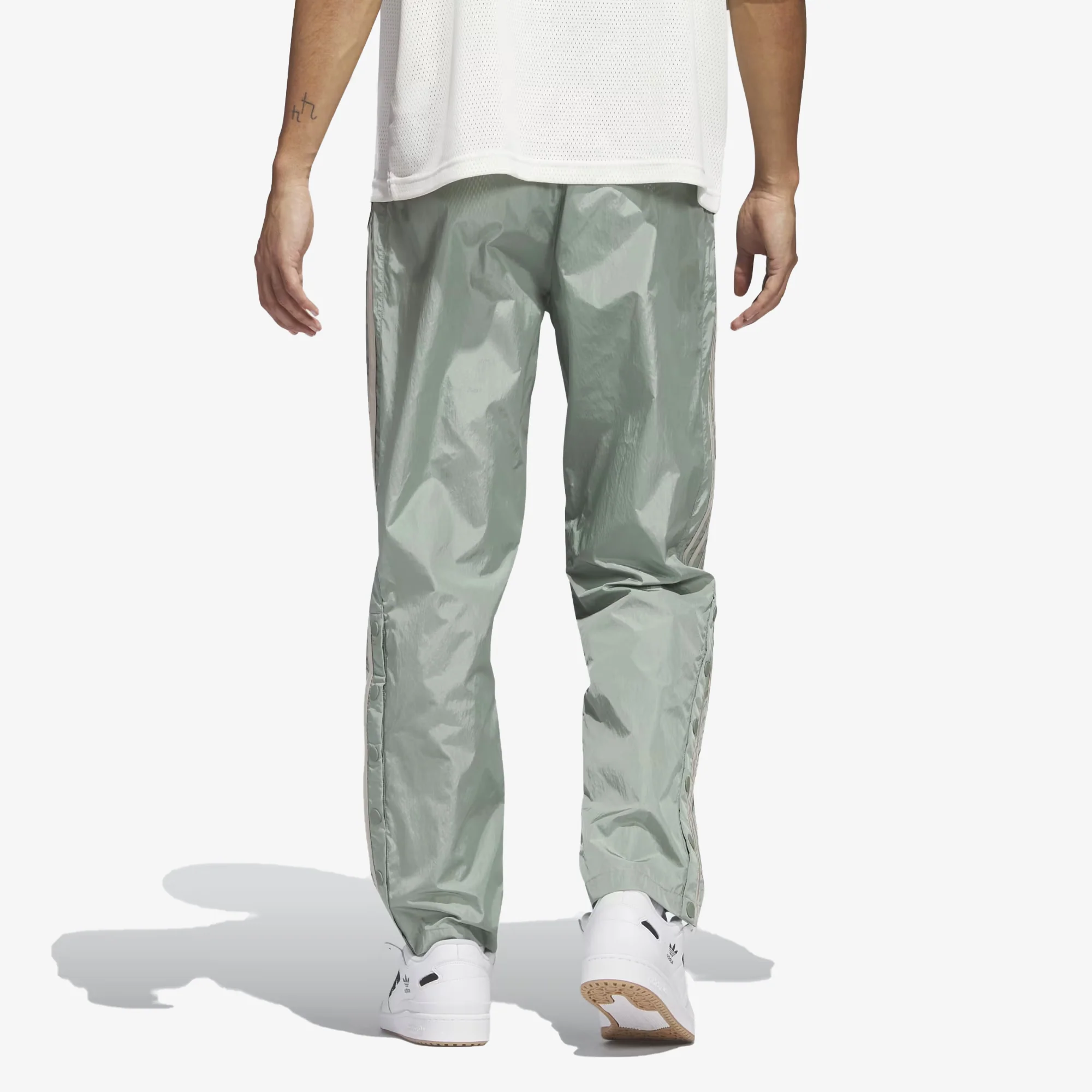 Adidas Originals | BASKETBALL WARM-UP PANTS { SILVER GREEN - Image 3