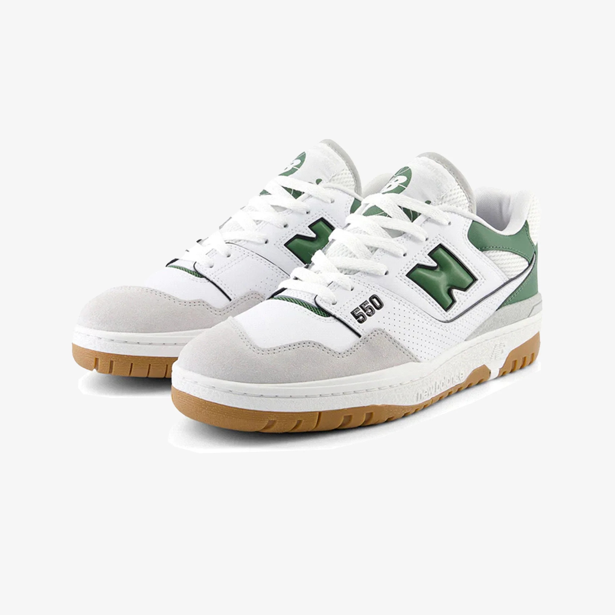 New Balance | BB550 { WHITE/GREEN - Image 2