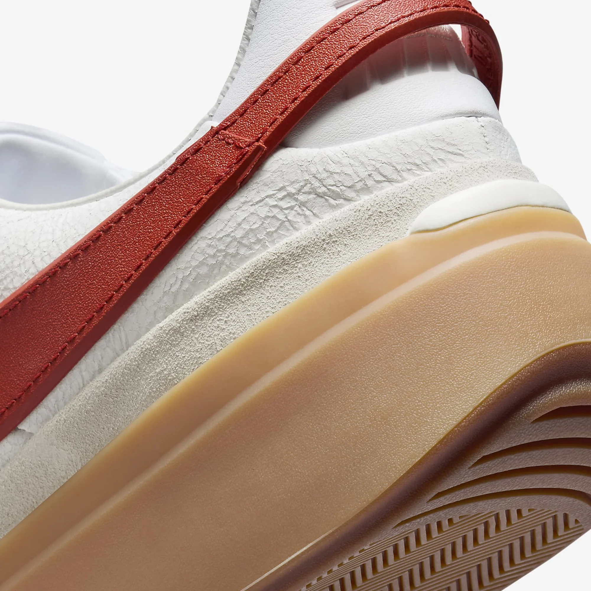 Nike | BLAZER PHANTOM LOW  { WHITE/DRAGON RED-SUMMIT WHITE-GUM YELLOW - Image 5