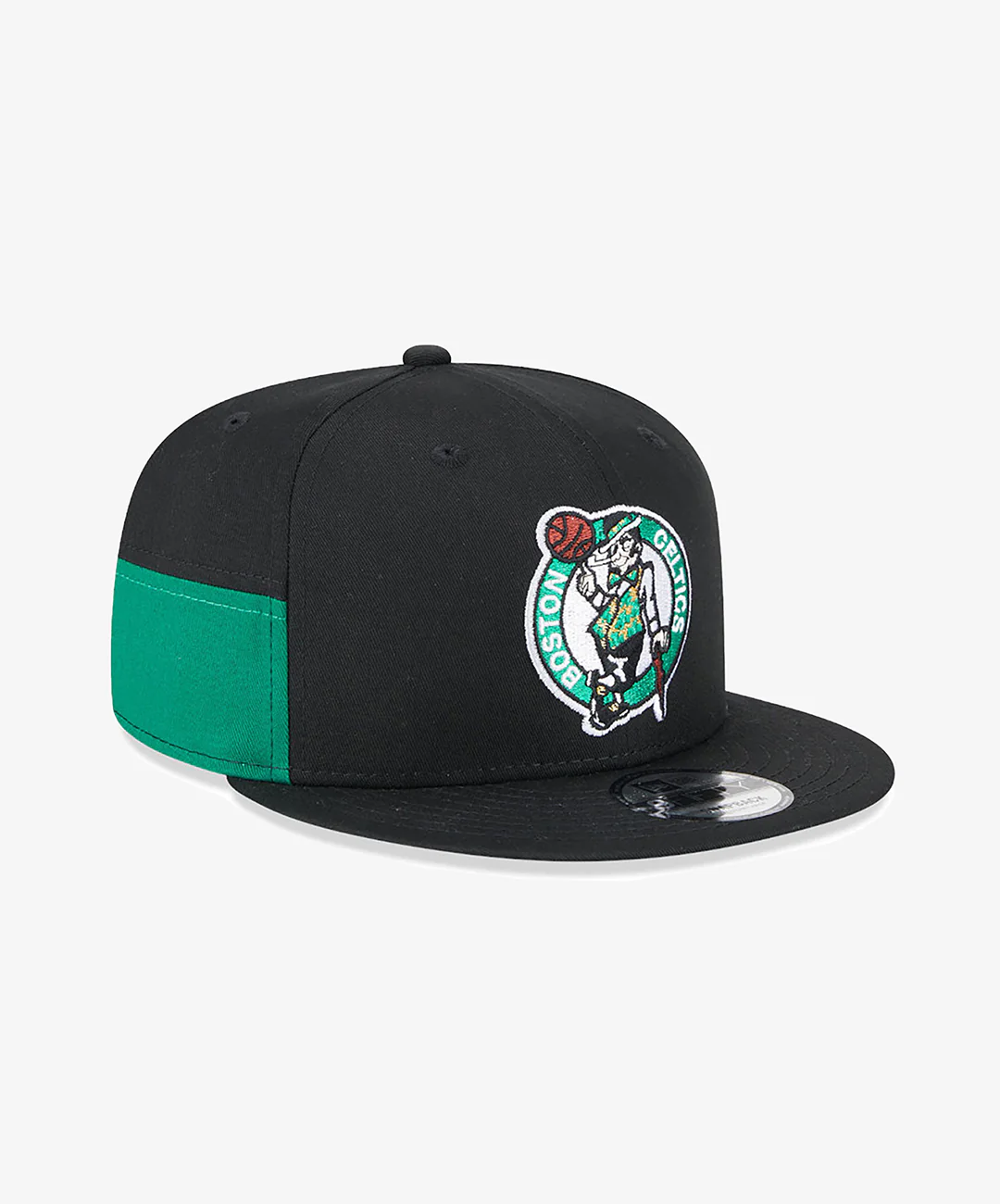 New Era | BOSTON CELTICS MULTI PATCH BLACK 9FIFTY SNAPBACK CAP  { BLACK - Image 2