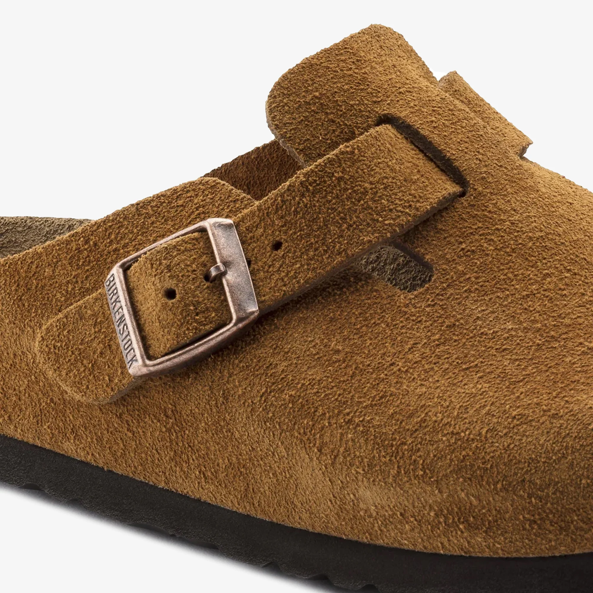 Birkenstock | BOSTON SOFT FOOTBED SUEDE LEATHER { BROWN/MINK - Image 3