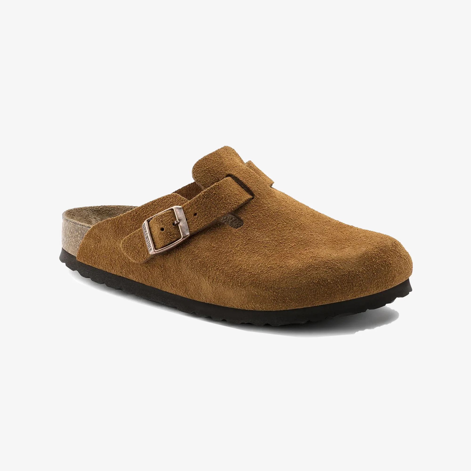 Birkenstock | BOSTON SOFT FOOTBED SUEDE LEATHER { BROWN/MINK - Image 4