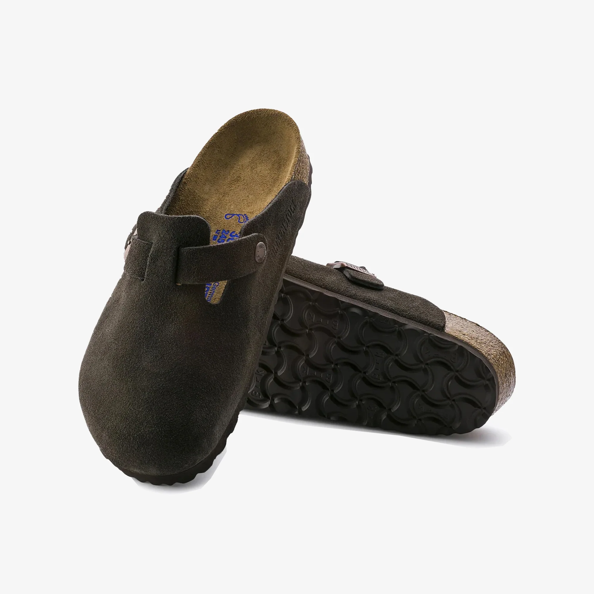 Birkenstock | BOSTON SOFT FOOTBED SUEDE LEATHER { BROWN - Image 2