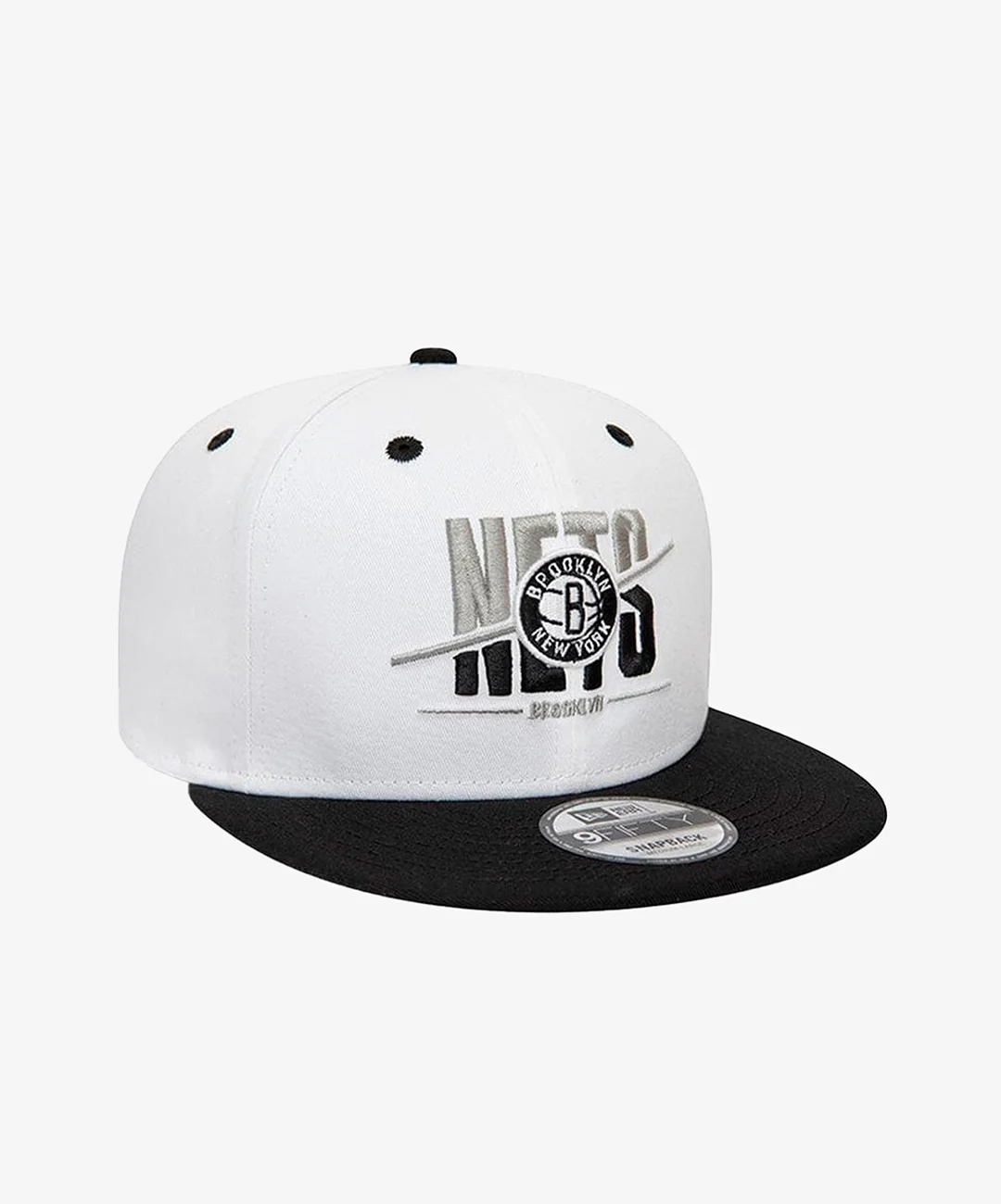 New Era | BROOKLYN NETS CROWN 9FIFTY SNAPBACK CAP { WHITE - Image 2