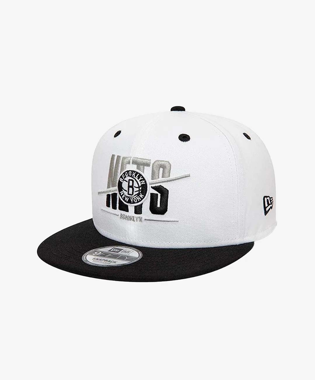 New Era | BROOKLYN NETS CROWN 9FIFTY SNAPBACK CAP { WHITE - Image 3