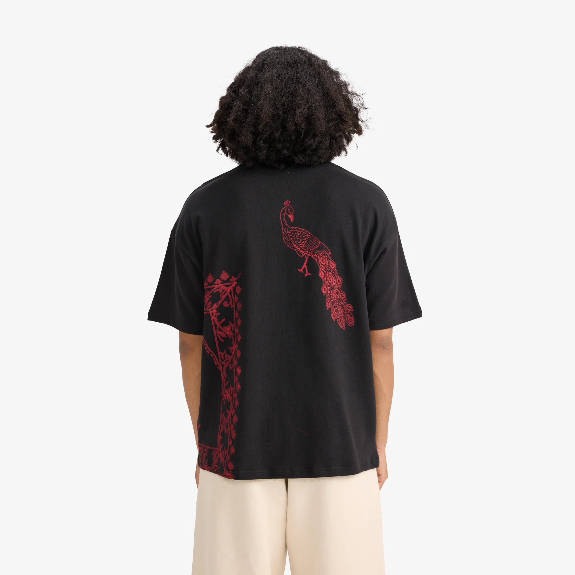 F A R A K | BY MY SIDE BLOCK PRINT T-SHIRT { BLACK/BLACK - Image 2