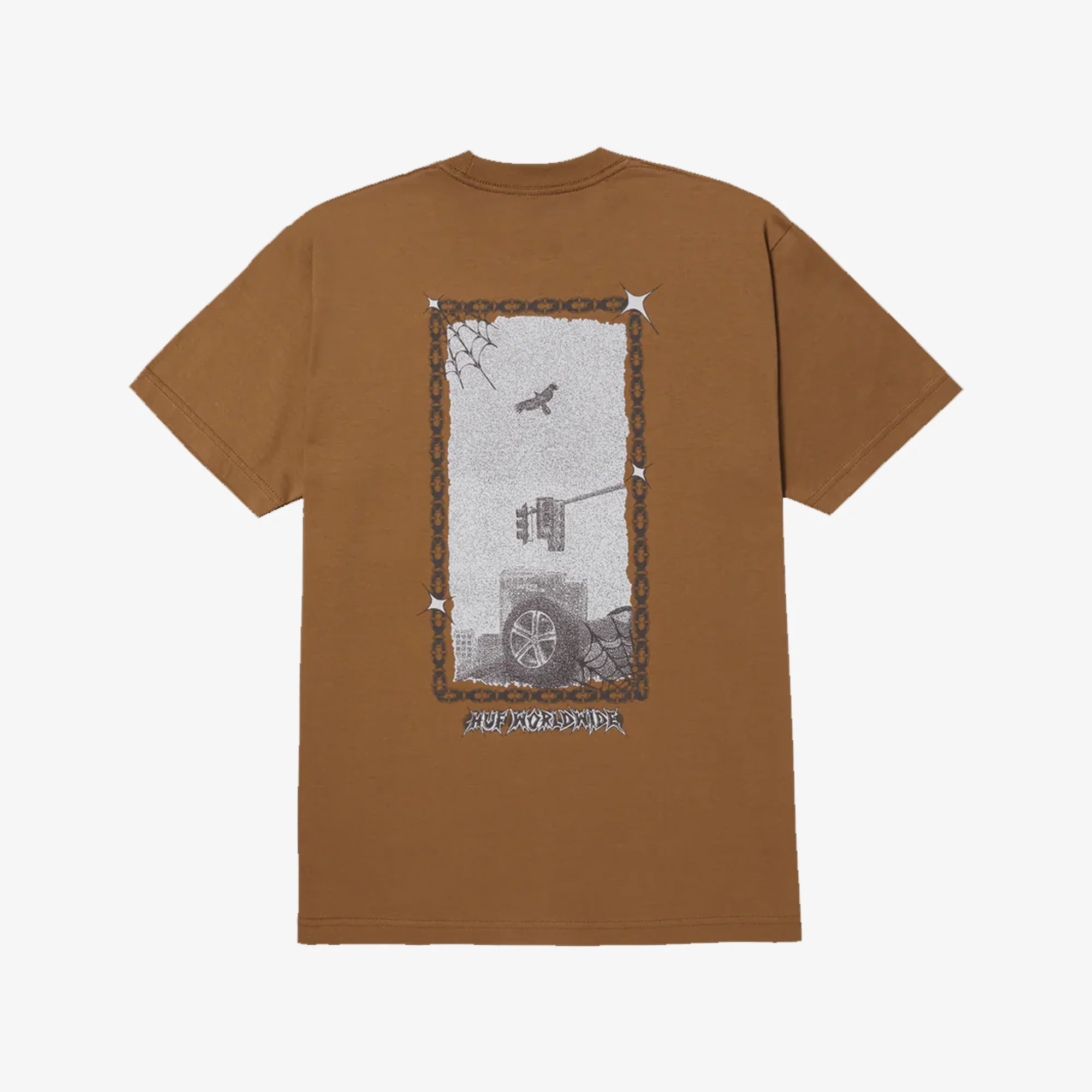 HUF | CAR CLUB T-SHIRT { CAMEL - Image 2
