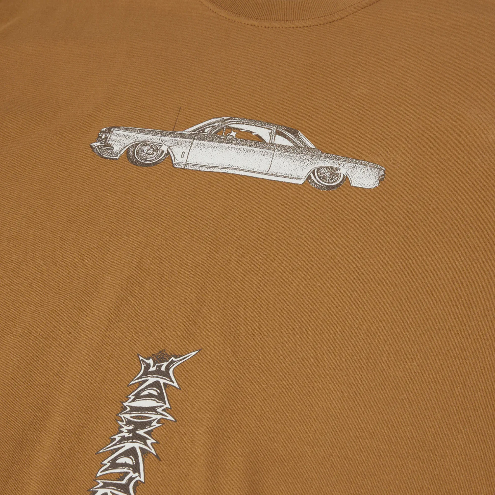 HUF | CAR CLUB T-SHIRT { CAMEL - Image 3
