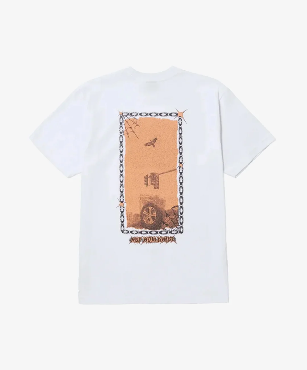 HUF | CAR CLUB T-SHIRT { WHITE - Image 2