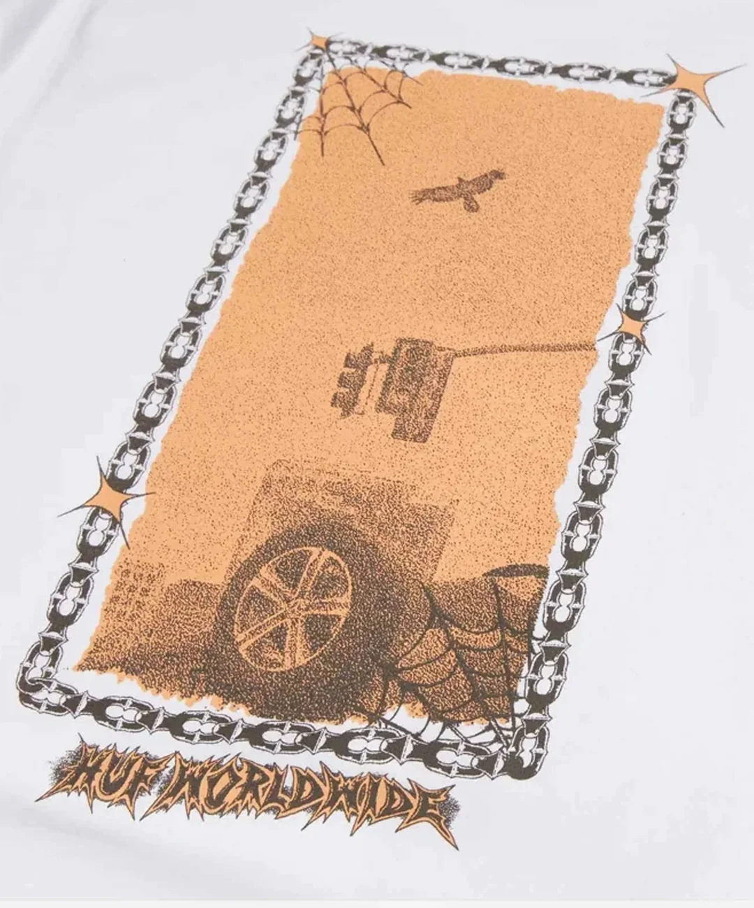 HUF | CAR CLUB T-SHIRT { WHITE - Image 4
