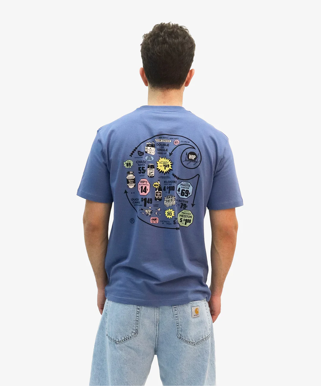 Carhartt | S/S CATALOGUE C LOGO T-SHIRT { BLUE/BLACK - Image 3